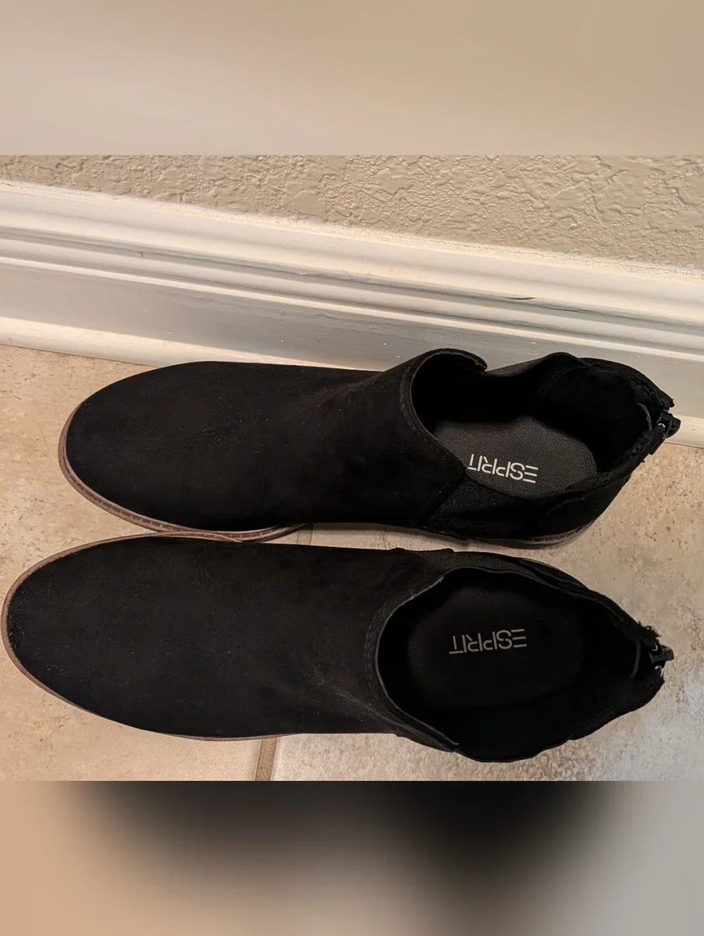 NWOT Black Suede Chelsea Boots